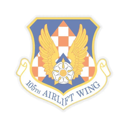 105th Airlift Wing (U.S. Air Force) STICKER Vinyl Kiss-Cut Decal 2 Inch Transparent - The Sticker Space