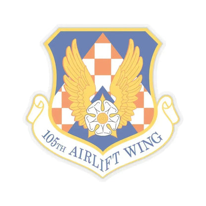 105th Airlift Wing (U.S. Air Force) STICKER Vinyl Kiss-Cut Decal 4 Inch Transparent - The Sticker Space