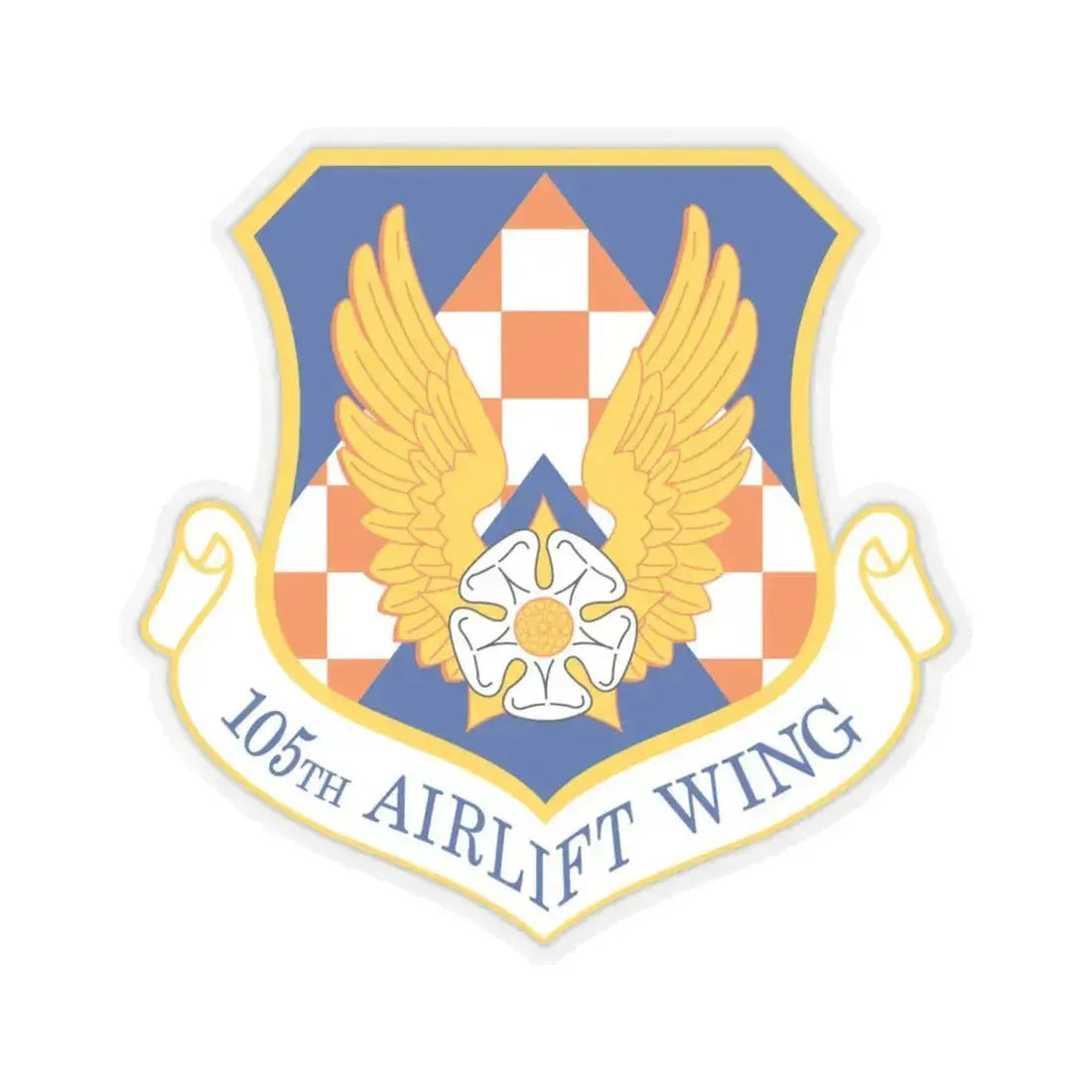 105th Airlift Wing (U.S. Air Force) STICKER Vinyl Kiss-Cut Decal 6 Inch Transparent - The Sticker Space