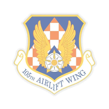 105th Airlift Wing (U.S. Air Force) STICKER Vinyl Kiss-Cut Decal 6 Inch Transparent - The Sticker Space