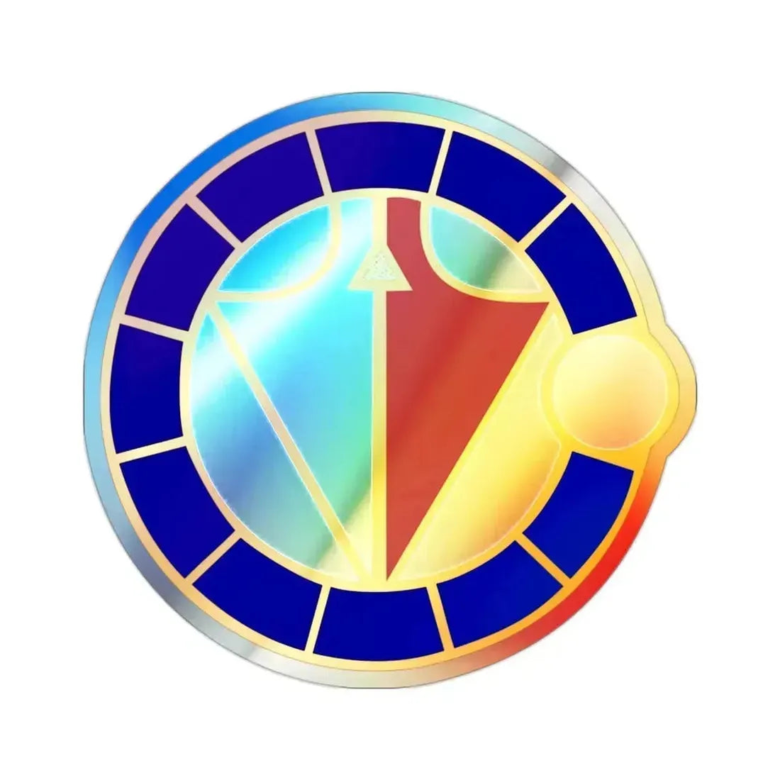 106 Engineer Battalion (U.S. Army) Holographic STICKER Die-Cut Vinyl Decal 2 Inch Holographic - The Sticker Space