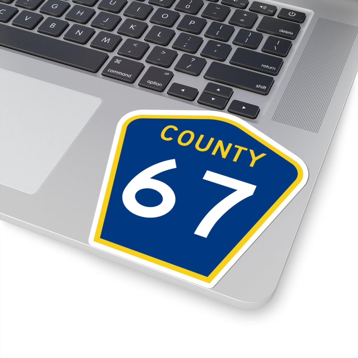 County 67 MN (Minnesota) (Road Sign) STICKER Vinyl Kiss-Cut Decal