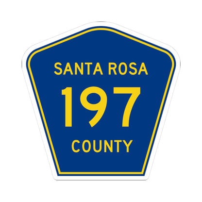 Santa Rosa County 197 (Florida) (Road Sign) STICKER Vinyl Kiss-Cut Decal