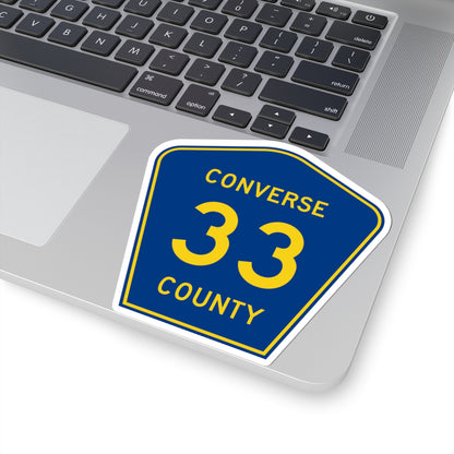 Converse County Road 33 WY (Wyoming) (Road Sign) STICKER Vinyl Kiss-Cut Decal