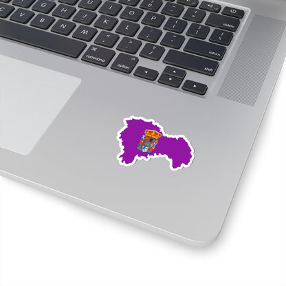 Flag-map of Guadalajara Province (Spain) STICKER Vinyl Kiss-Cut Decal