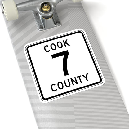 Cook County 7 MN (Minnesota) (Road Sign) STICKER Vinyl Kiss-Cut Decal