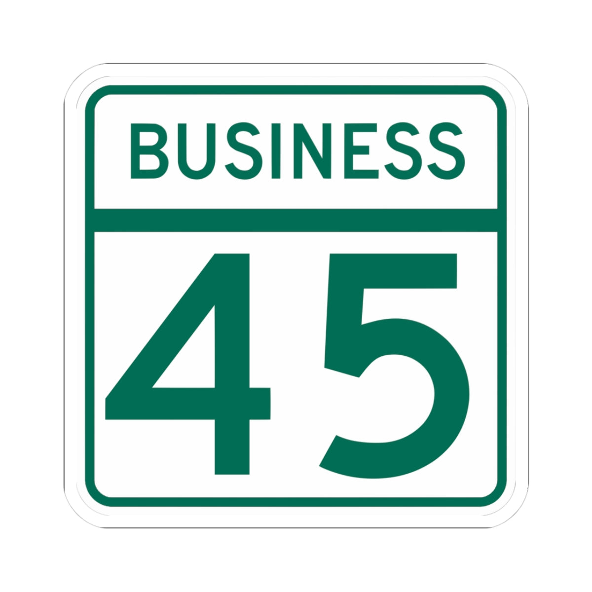 MD Route 45 Business (Maryland) (Road Sign) STICKER Vinyl Kiss-Cut Decal