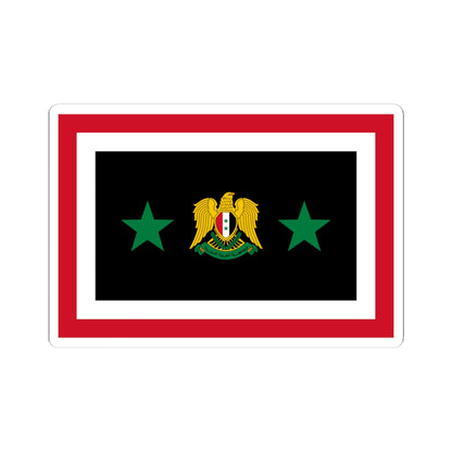 Flag of the Chief of the General Staff Syria 1980-2024 (Syria) STICKER Vinyl Kiss-Cut Decal