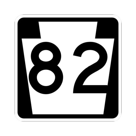 PA-82 (Pennsylvania) (Road Sign) STICKER Vinyl Kiss-Cut Decal