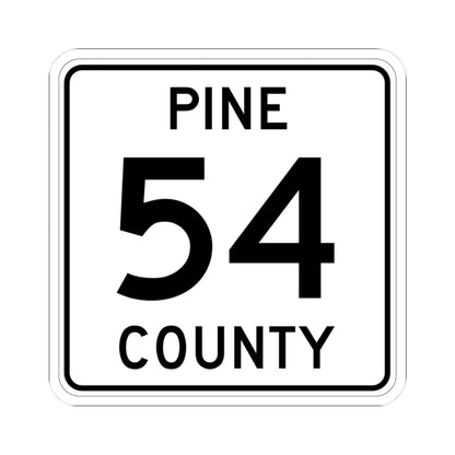 Pine County Route 54 MN (Minnesota) (Road Sign) STICKER Vinyl Kiss-Cut Decal