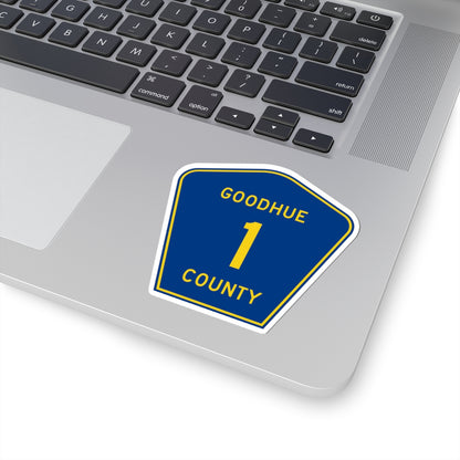 Goodhue County Route 1 (Minnesota) (Road Sign) STICKER Vinyl Kiss-Cut Decal