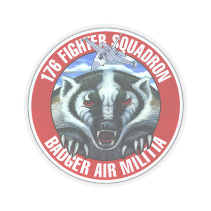 176th Fighter Squadron (U.S. Air Force) STICKER Vinyl Kiss-Cut Decal-3" × 3"-Transparent-The Sticker Space