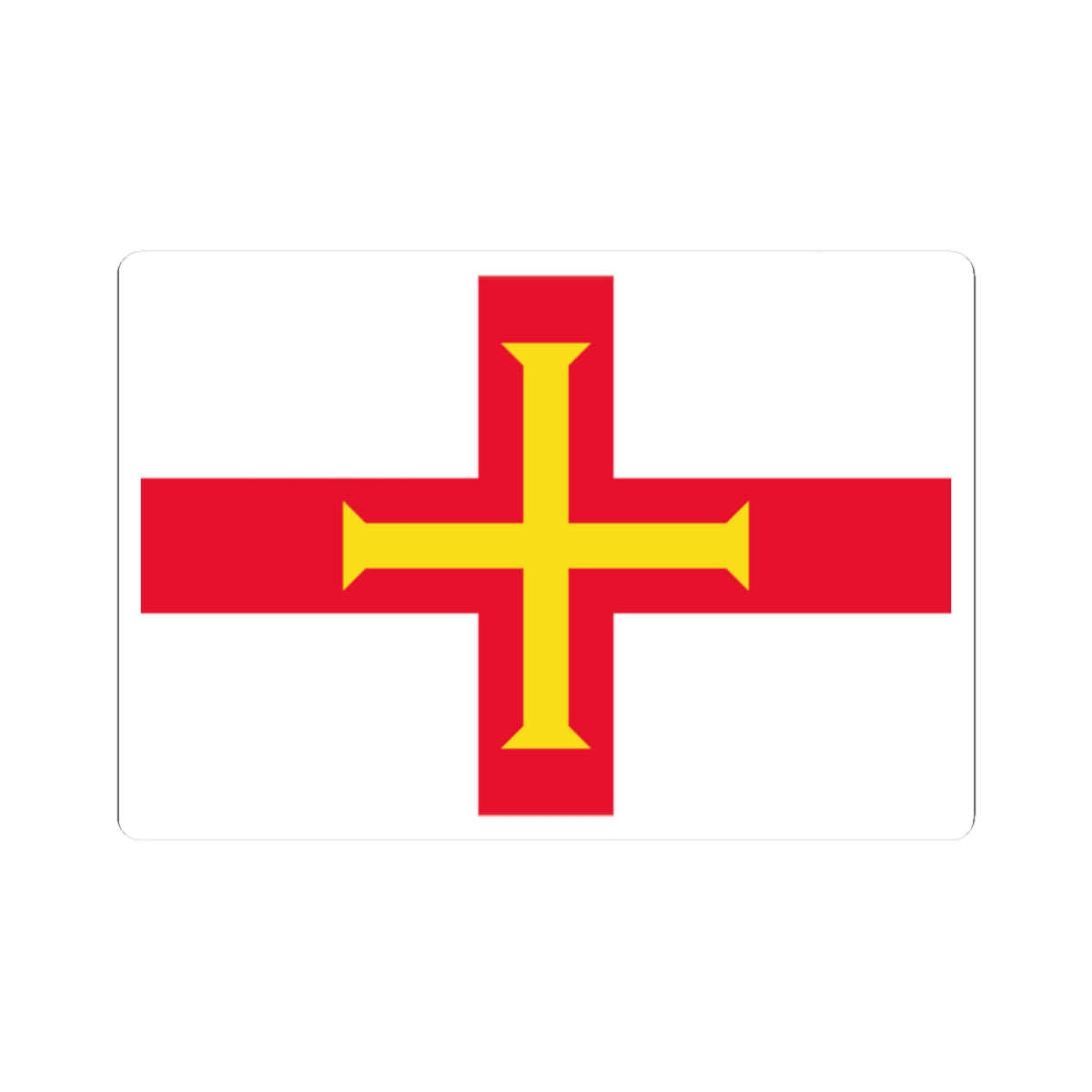 Flag of Guernsey (United Kingdom) STICKER Vinyl Kiss-Cut Decal