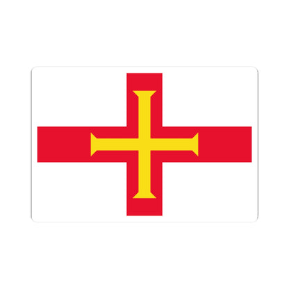 Flag of Guernsey (United Kingdom) STICKER Vinyl Kiss-Cut Decal