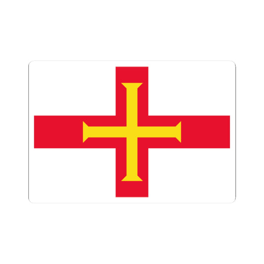 Flag of Guernsey (United Kingdom) STICKER Vinyl Kiss-Cut Decal