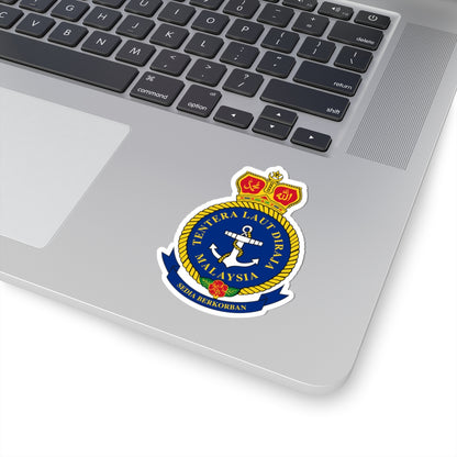 Badge of the Royal Malaysian Navy (Malaysia) (Coat of Arms) STICKER Vinyl Kiss-Cut Decal