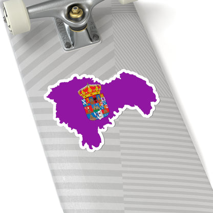 Flag-map of Guadalajara Province (Spain) STICKER Vinyl Kiss-Cut Decal