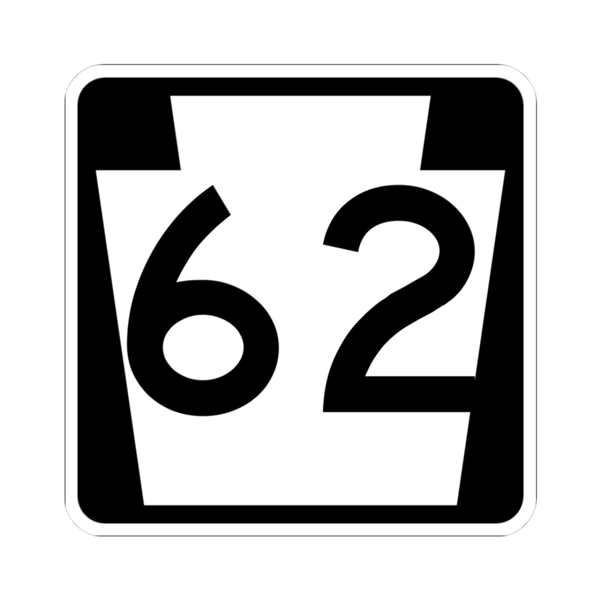 PA-62 (Pennsylvania) (Road Sign) STICKER Vinyl Kiss-Cut Decal