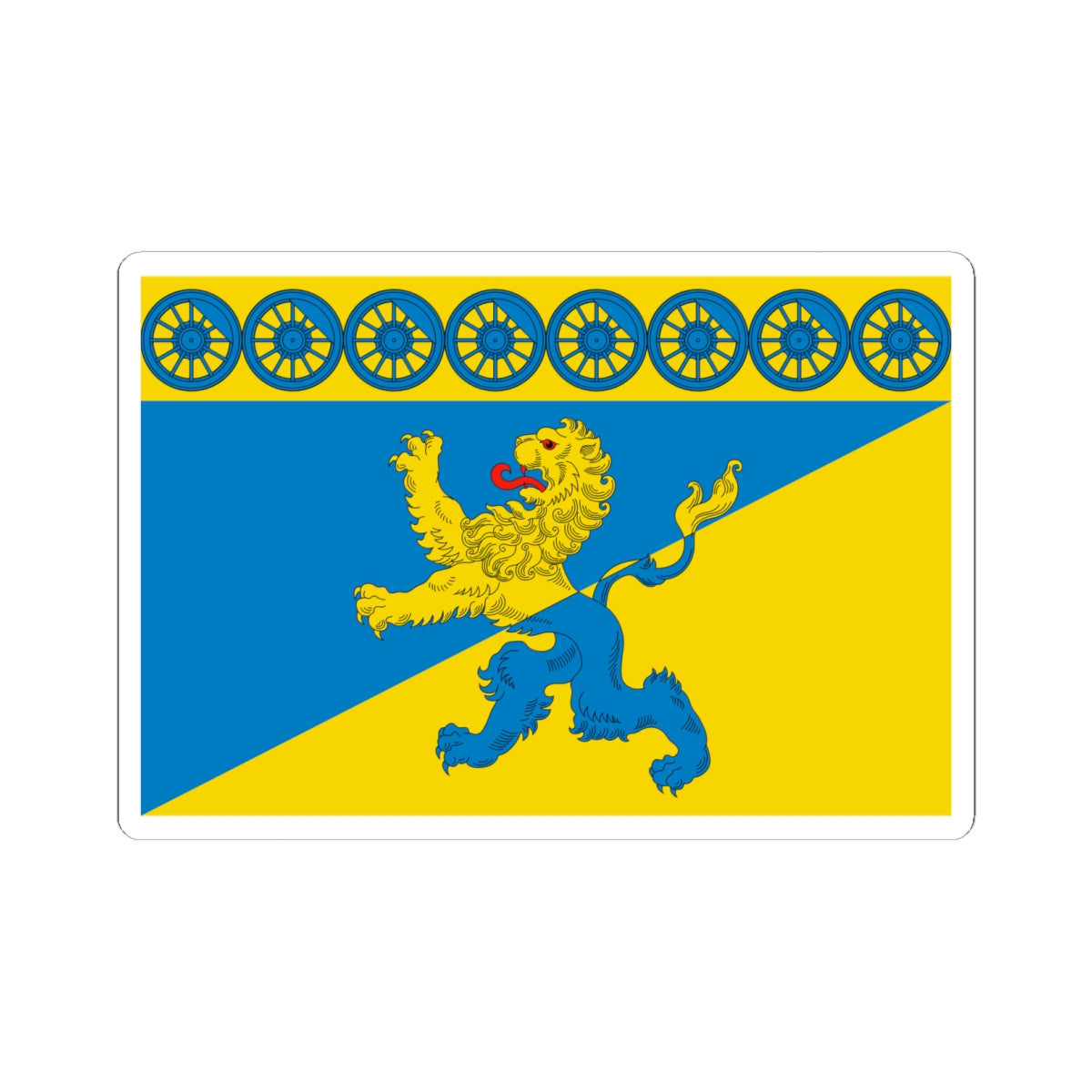 Flag of Lyuban Leningrad Oblast (Russia) STICKER Vinyl Kiss-Cut Decal