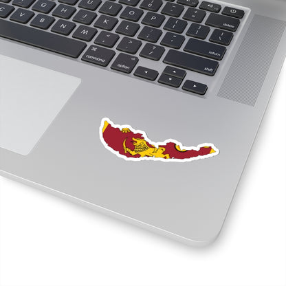 Southern Province Flag-map (Sri Lanka) STICKER Vinyl Kiss-Cut Decal