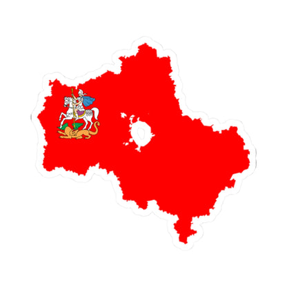 Flag-map of Moscow Oblast 1997-2011 (Russia) STICKER Vinyl Kiss-Cut Decal