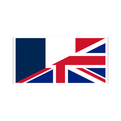 Flag of France and the United Kingdom (France) STICKER Vinyl Kiss-Cut Decal