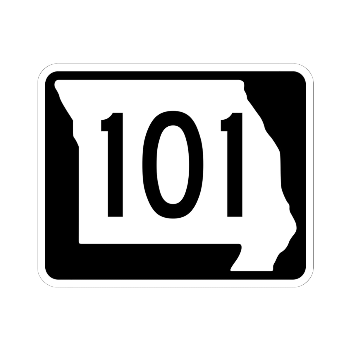 MO-101 (Missouri) (Road Sign) STICKER Vinyl Kiss-Cut Decal