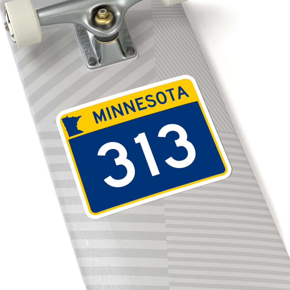 MN-313 wide (Minnesota) (Road Sign) STICKER Vinyl Kiss-Cut Decal