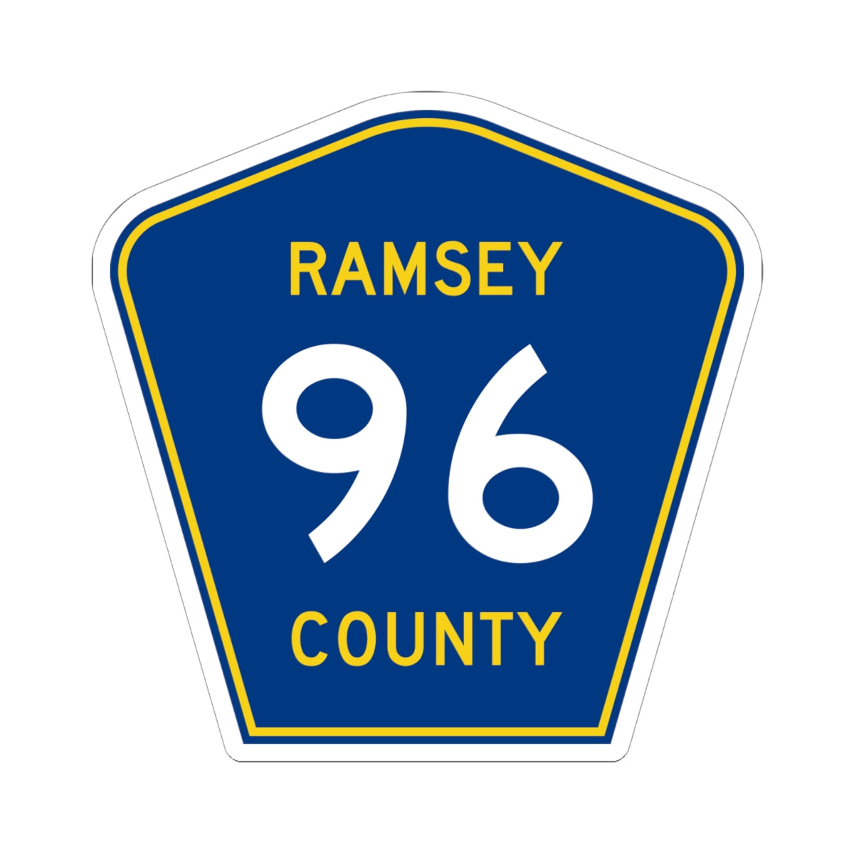 Ramsey County 96 MN (Minnesota) (Road Sign) STICKER Vinyl Kiss-Cut Decal