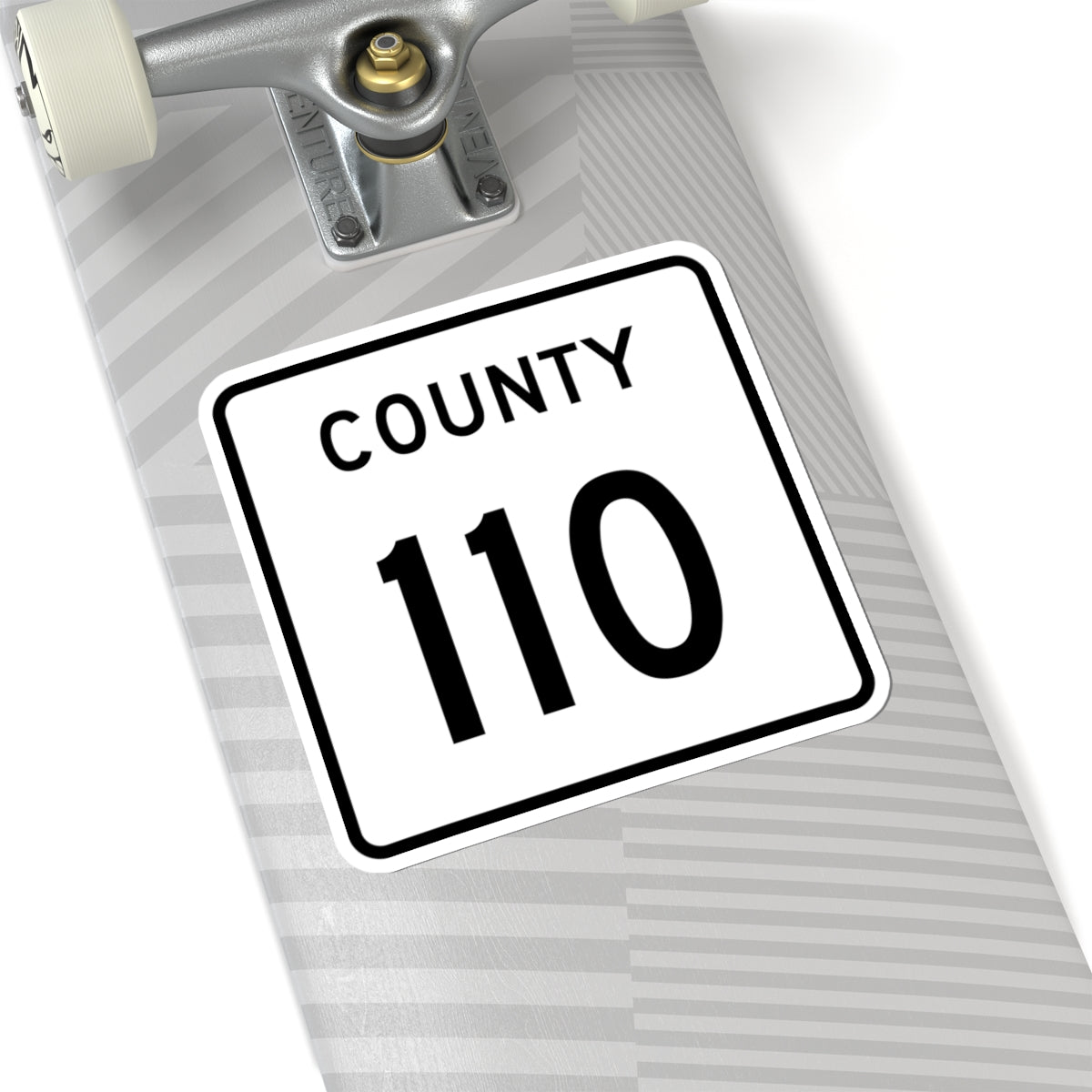 County 110 square (Minnesota) (Road Sign) STICKER Vinyl Kiss-Cut Decal