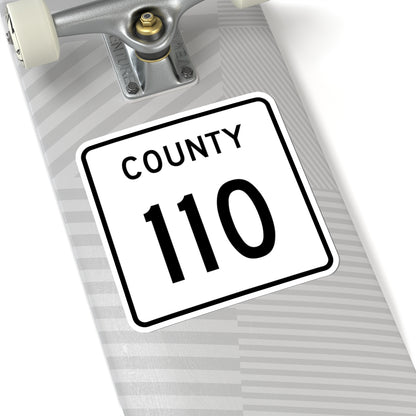 County 110 square (Minnesota) (Road Sign) STICKER Vinyl Kiss-Cut Decal