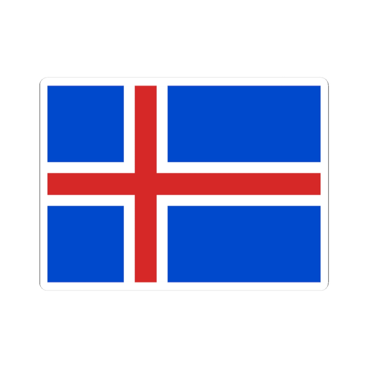 Flag of Iceland 1918-1944 (Iceland) STICKER Vinyl Kiss-Cut Decal