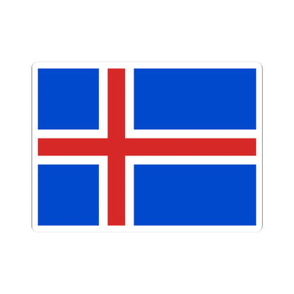 Flag of Iceland 1918-1944 (Iceland) STICKER Vinyl Kiss-Cut Decal