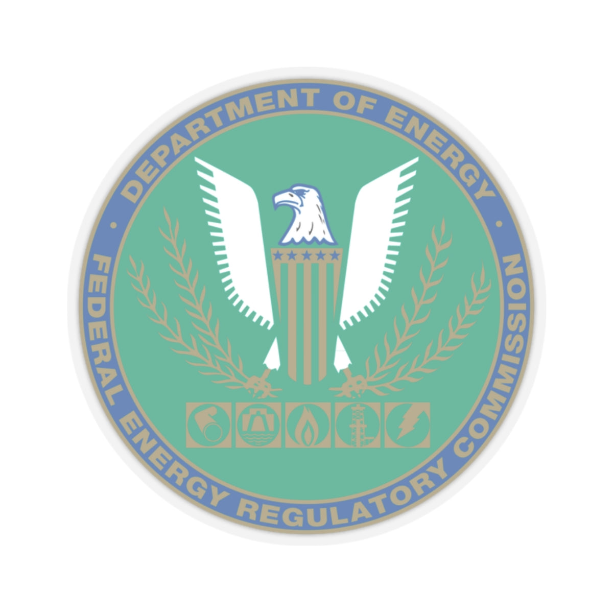 Seal of the United States Federal Energy Regulatory Commission - STICKER Vinyl Kiss-Cut Decal