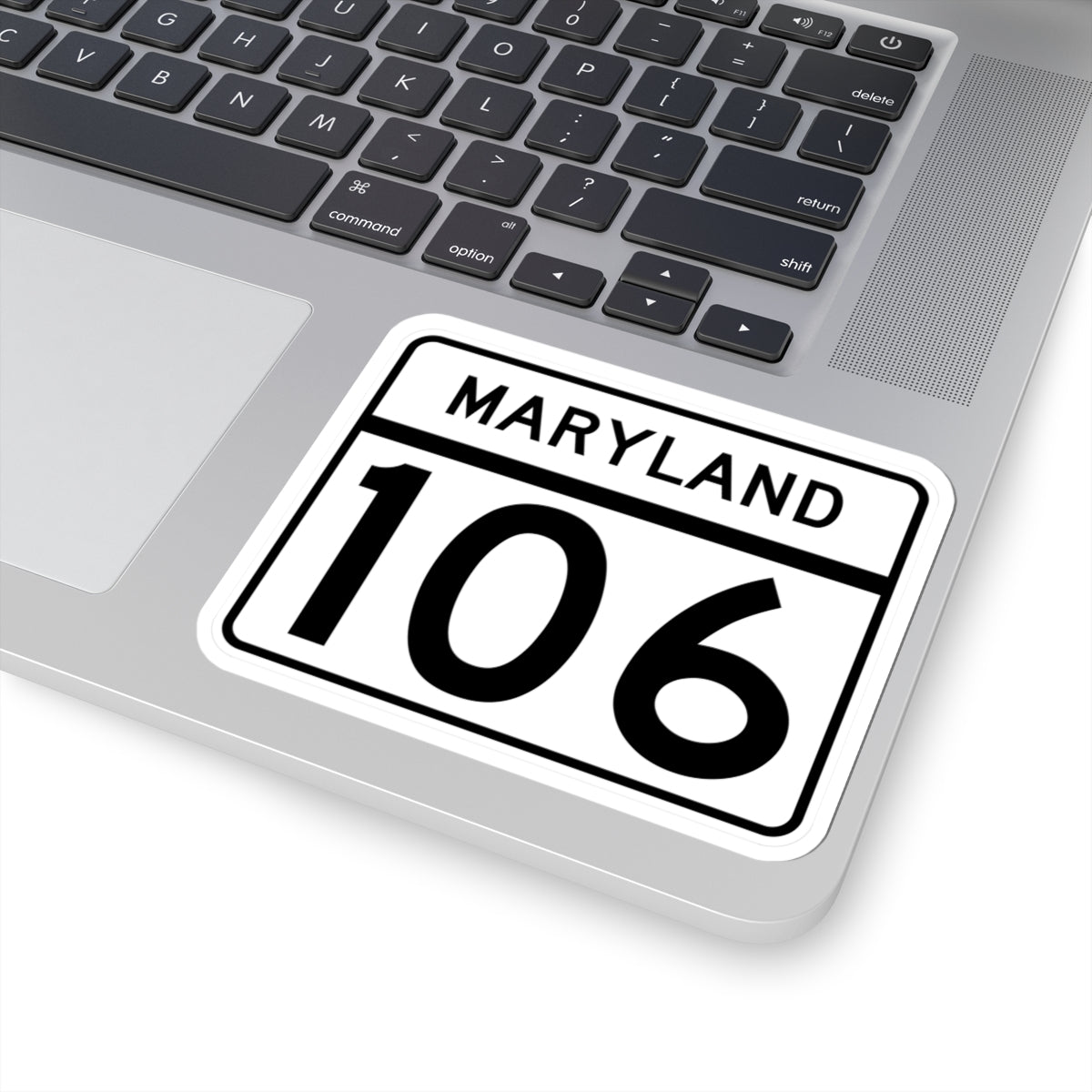 MD Route 106 (Maryland) (Road Sign) STICKER Vinyl Kiss-Cut Decal