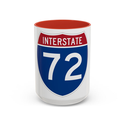 Interstate 72 (U.S. Highways) Accent Coffee Mug-15oz-The Sticker Space