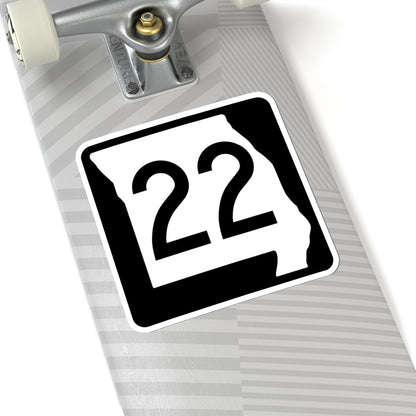MO-22 (Missouri) (Road Sign) STICKER Vinyl Kiss-Cut Decal