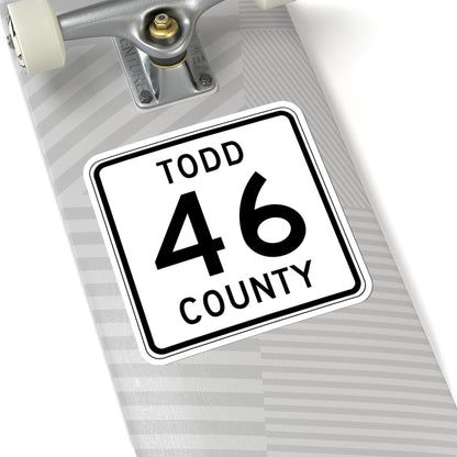 Todd County Route 46 (Minnesota) (Road Sign) STICKER Vinyl Kiss-Cut Decal