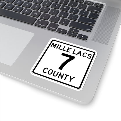 Mille Lacs County 7 MN (Minnesota) (Road Sign) STICKER Vinyl Kiss-Cut Decal