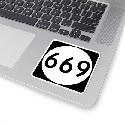 PR tertiary 669 (Puerto Rico) (Road Sign) STICKER Vinyl Kiss-Cut Decal