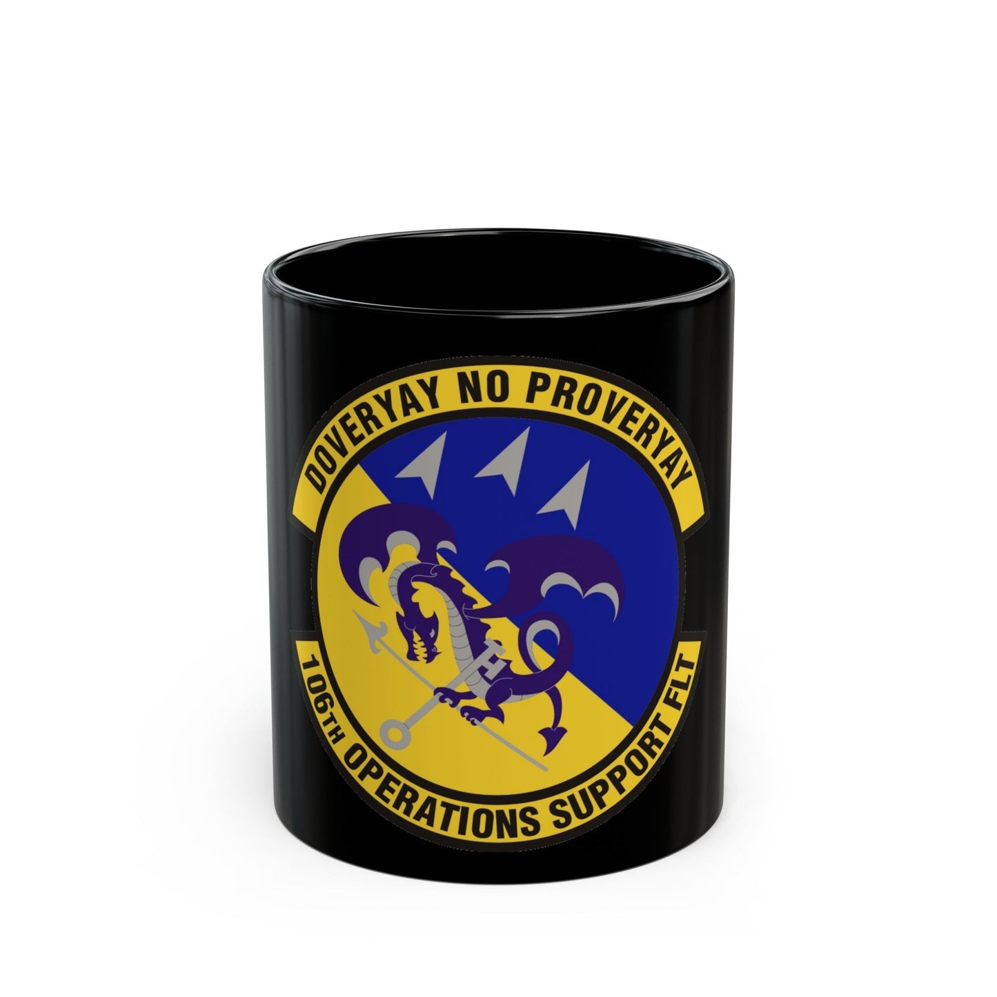 106th Operations Support Flight (U.S. Air Force) Black Coffee Mug-11oz-The Sticker Space