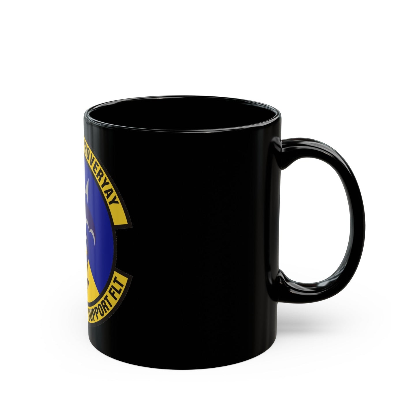 106th Operations Support Flight (U.S. Air Force) Black Coffee Mug-The Sticker Space