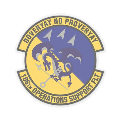 106th Operations Support Flight (U.S. Air Force) STICKER Vinyl Kiss-Cut Decal 3 Inch Transparent - The Sticker Space