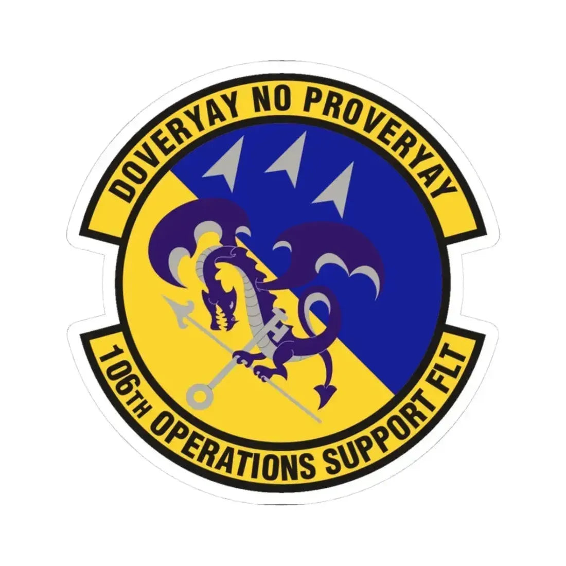 106th Operations Support Flight (U.S. Air Force) STICKER Vinyl Kiss-Cut Decal 3 Inch White - The Sticker Space