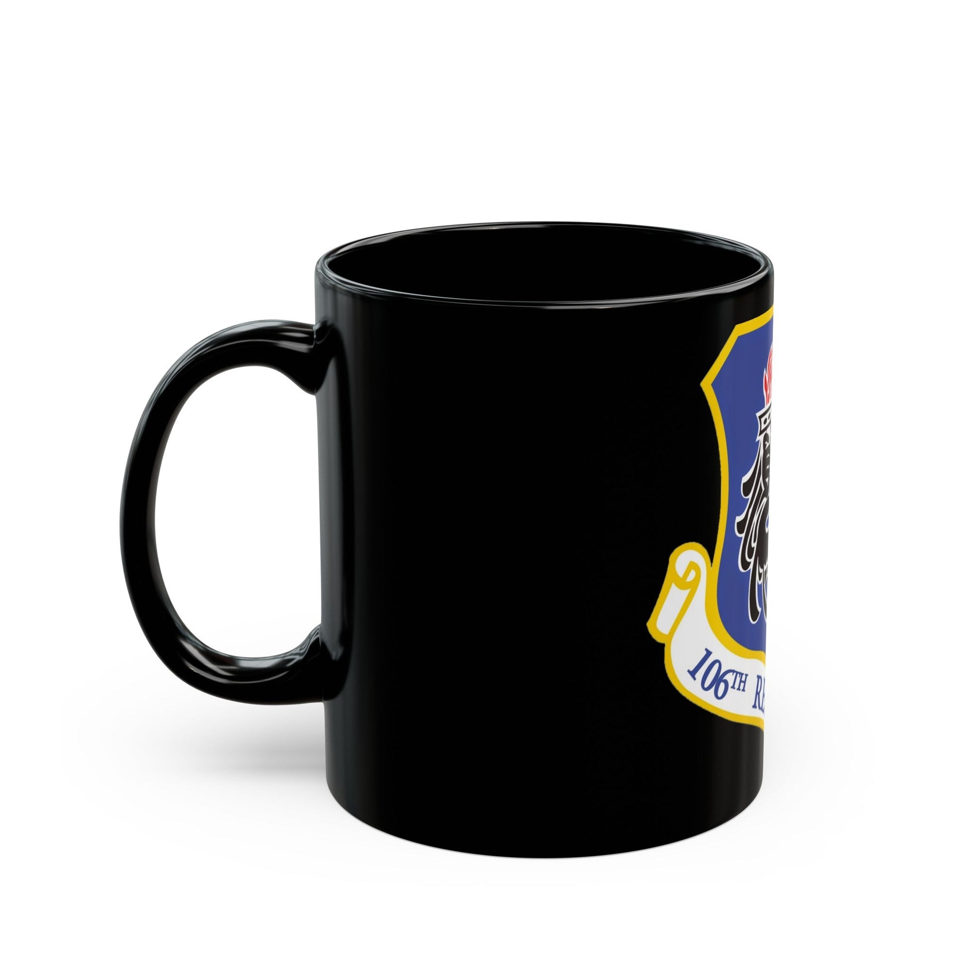 106th Rescue Wing logo 2 (U.S. Air Force) Black Coffee Mug-The Sticker Space