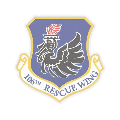 106th Rescue Wing logo 2 (U.S. Air Force) STICKER Vinyl Kiss-Cut Decal 2 Inch Transparent - The Sticker Space