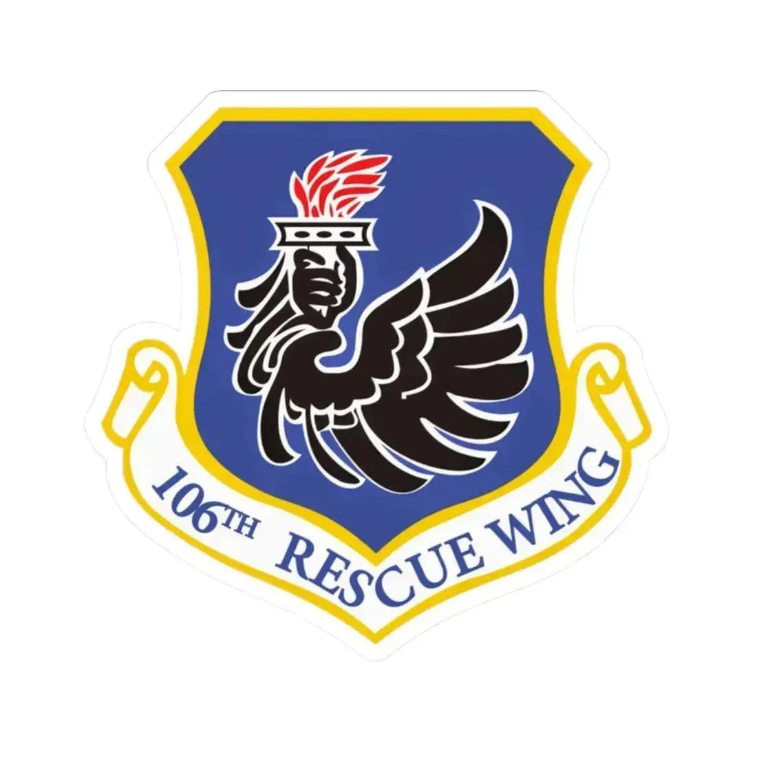 106th Rescue Wing logo 2 (U.S. Air Force) STICKER Vinyl Kiss-Cut Decal 2 Inch White - The Sticker Space