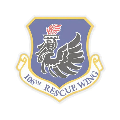 106th Rescue Wing logo 2 (U.S. Air Force) STICKER Vinyl Kiss-Cut Decal 6 Inch Transparent - The Sticker Space