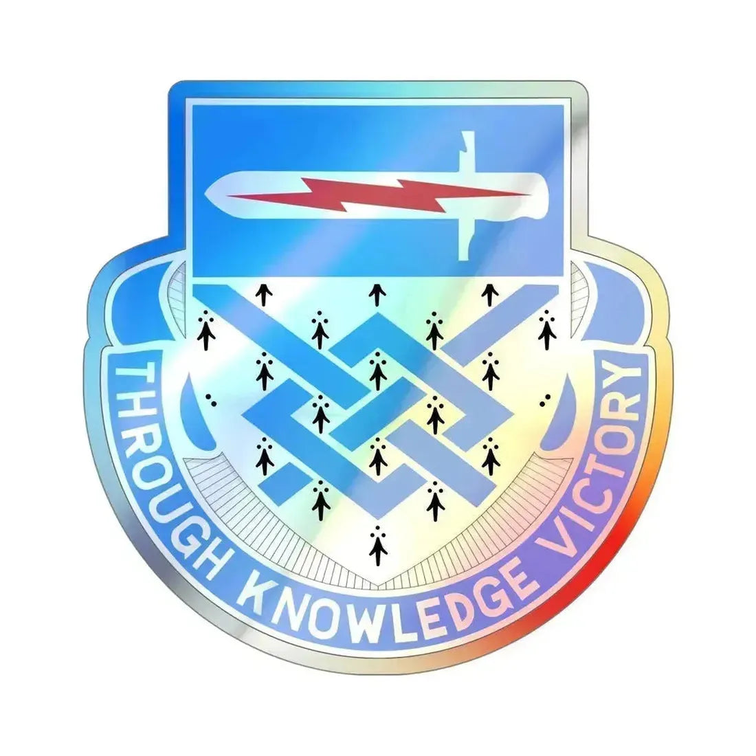 107 Military Intelligence Battalion (U.S. Army) Holographic STICKER Die-Cut Vinyl Decal 5 Inch Holographic - The Sticker Space