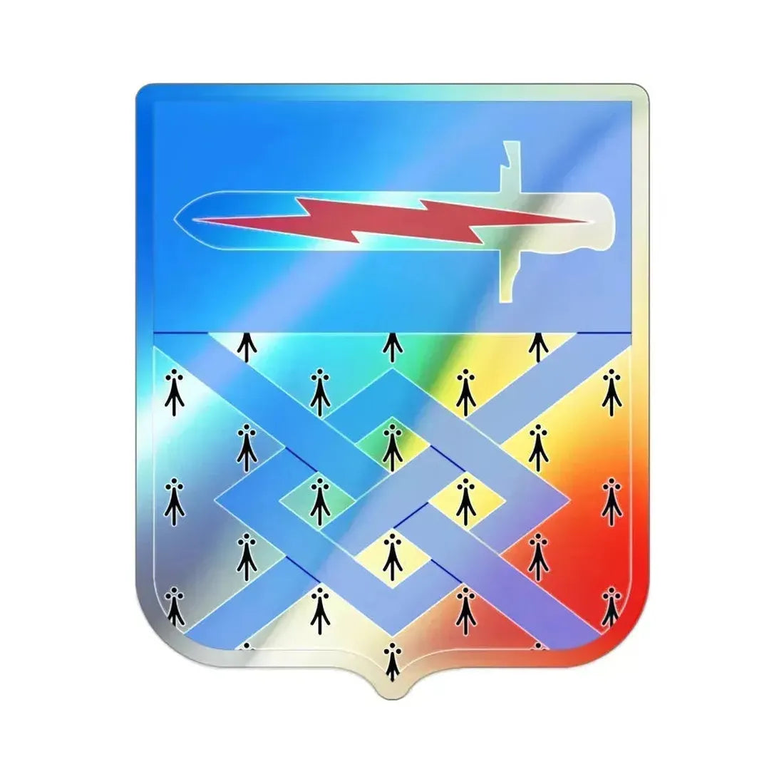 107 Military Intelligence Battalion v2 (U.S. Army) Holographic STICKER Die-Cut Vinyl Decal 2 Inch Holographic - The Sticker Space